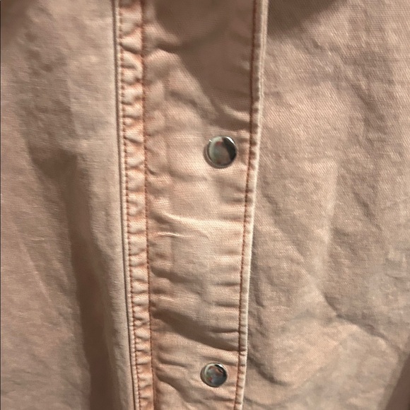 Old Navy Pink Denim Jacket with Brown Corduroy Collar - Picture 11 of 14